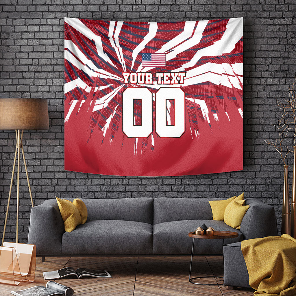 Personalized United States Soccer Tapestry American Eagle World Football Mascot