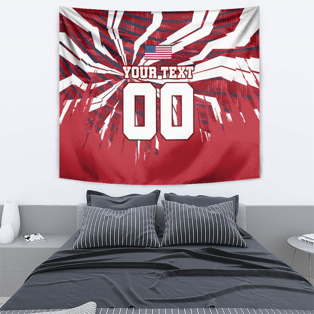 Personalized United States Soccer Tapestry American Eagle World Football Mascot
