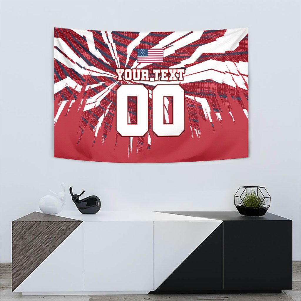 Personalized United States Soccer Tapestry American Eagle World Football Mascot