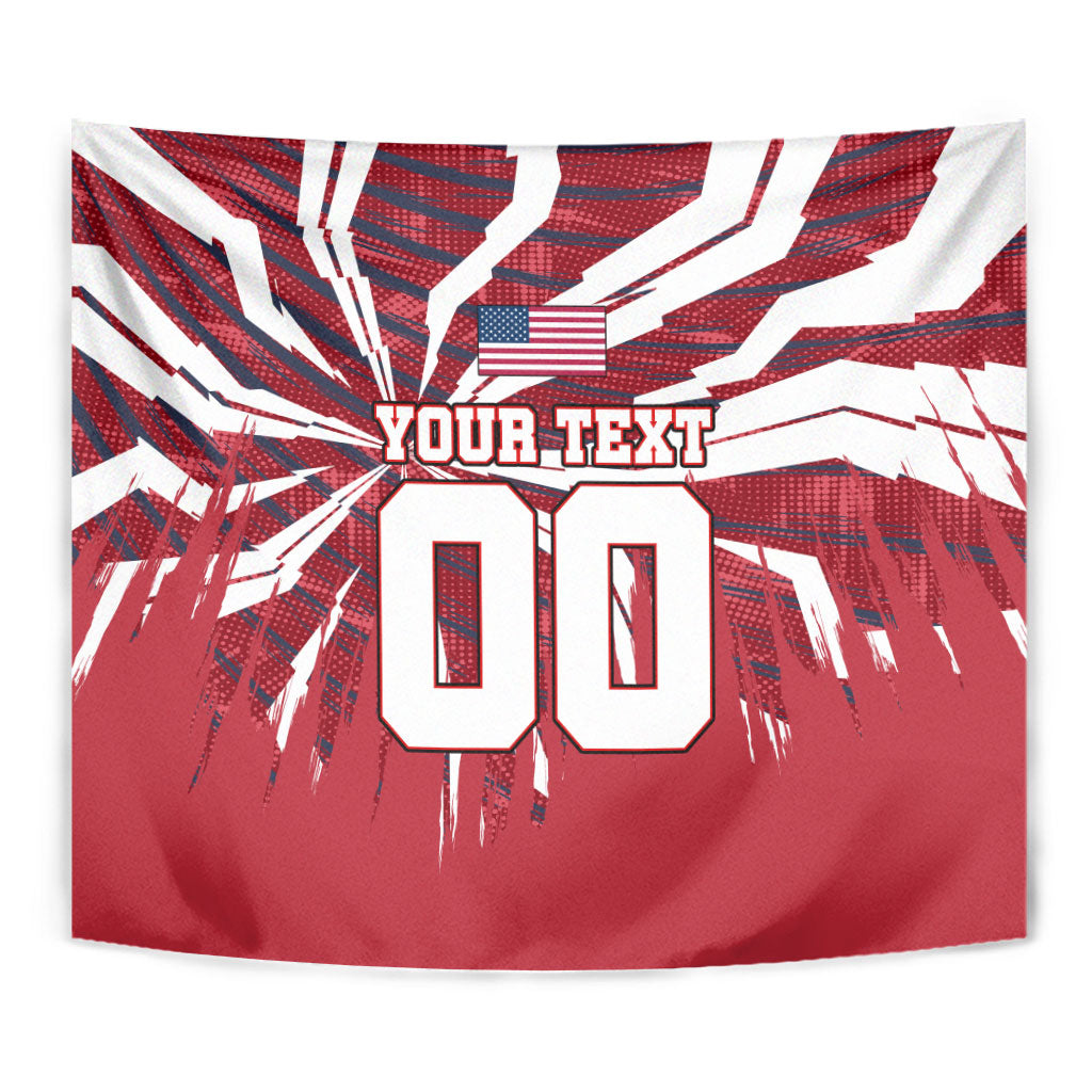 Personalized United States Soccer Tapestry American Eagle World Football Mascot