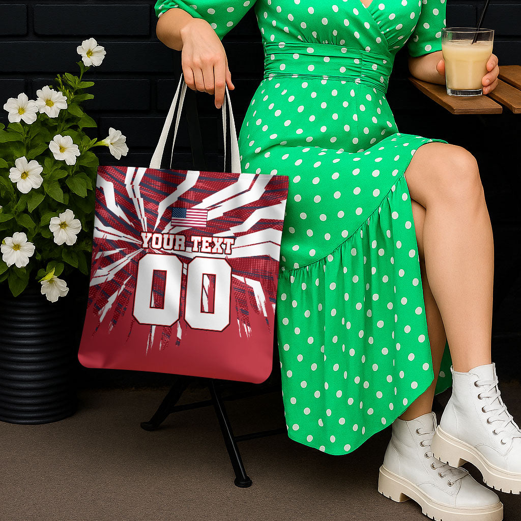 Personalized United States Soccer Tote Bag American Eagle World Football Mascot