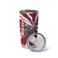 Personalized United States Soccer Tumbler Cup American Eagle World Football Mascot