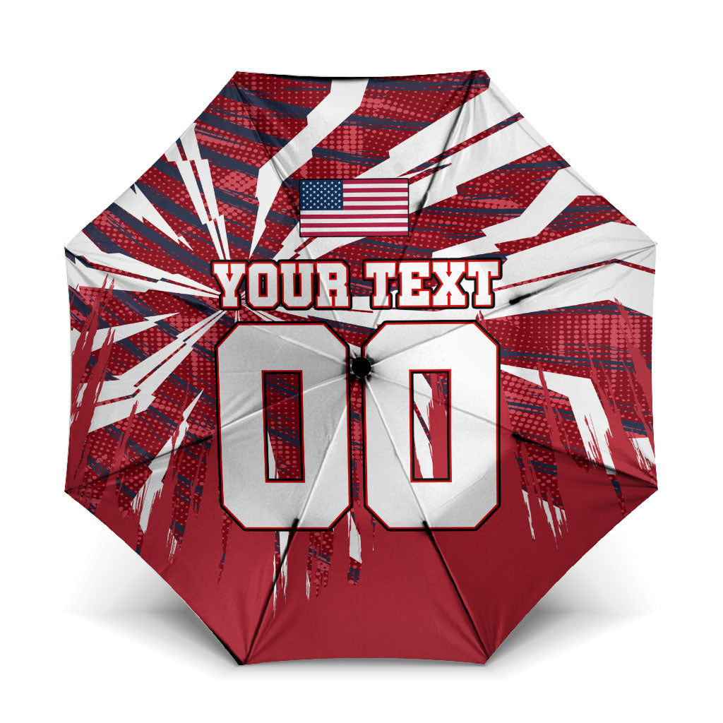 Personalized United States Soccer Umbrella American Eagle World Football Mascot