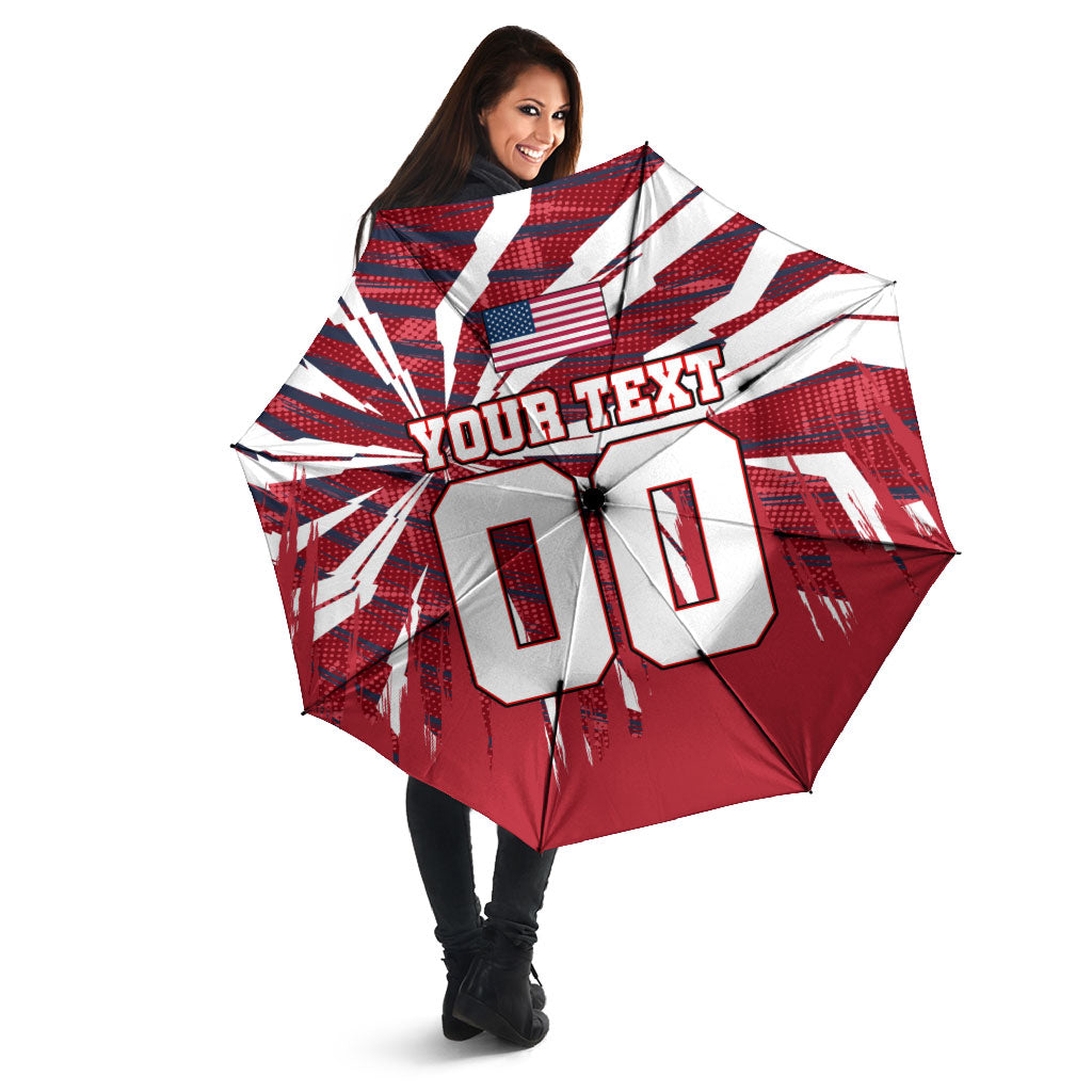 Personalized United States Soccer Umbrella American Eagle World Football Mascot