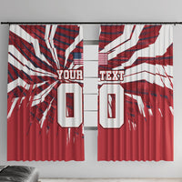 Personalized United States Soccer Window Curtain American Eagle World Football Mascot