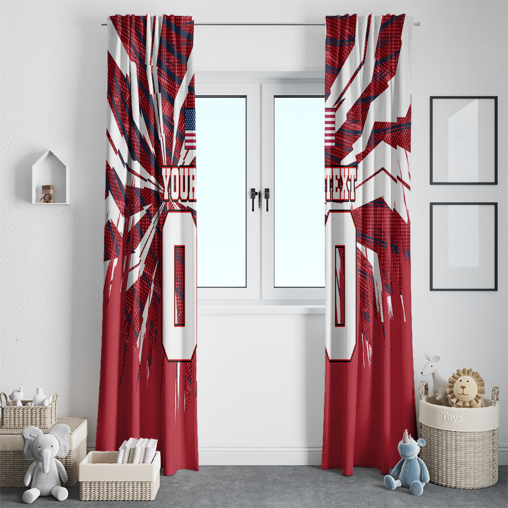 Personalized United States Soccer Window Curtain American Eagle World Football Mascot