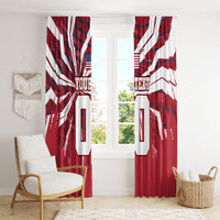 Personalized United States Soccer Window Curtain American Eagle World Football Mascot