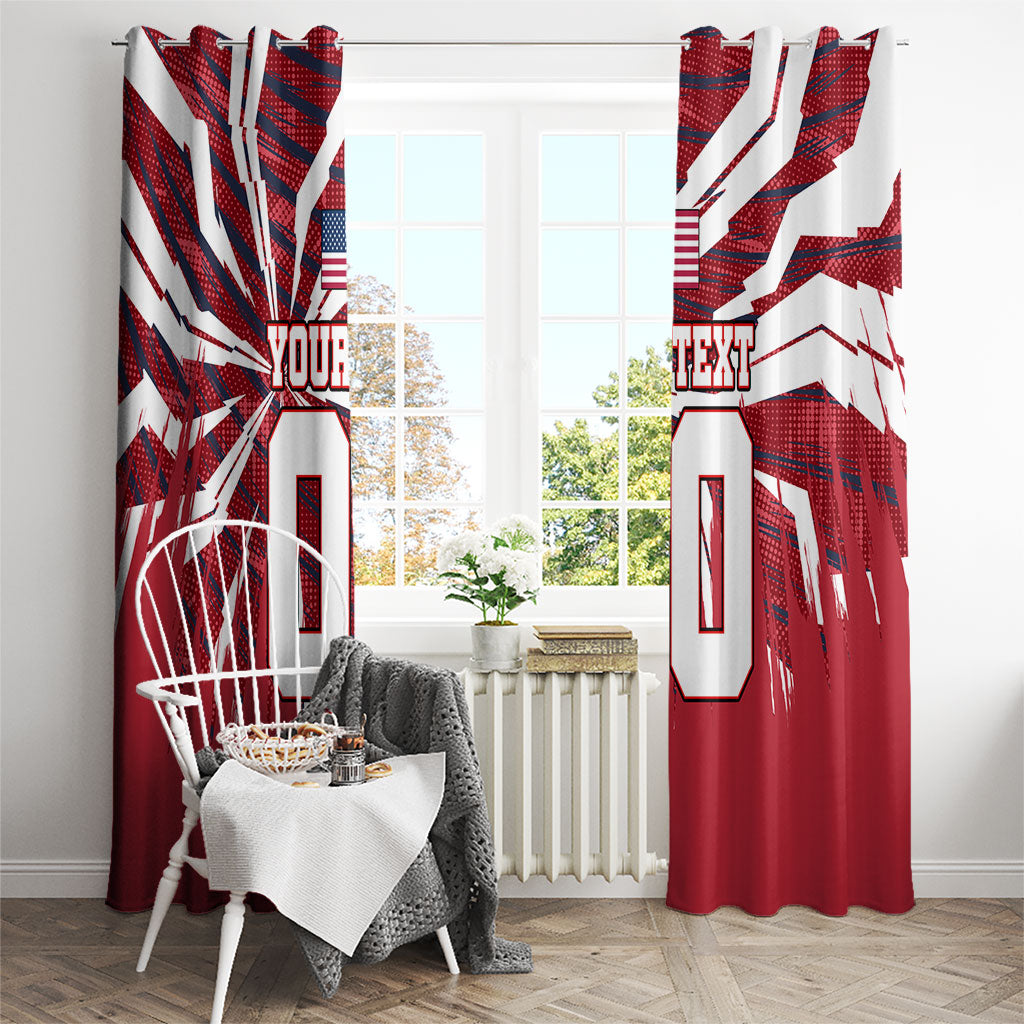 Personalized United States Soccer Window Curtain American Eagle World Football Mascot