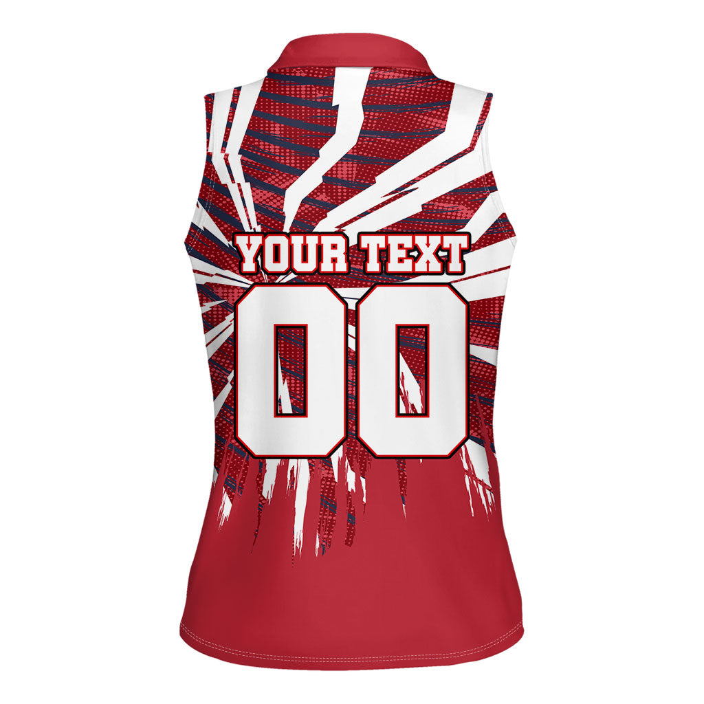 Personalized United States Soccer Women Sleeveless Polo Shirt American Eagle World Football Mascot