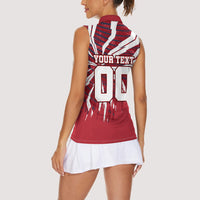 Personalized United States Soccer Women Sleeveless Polo Shirt American Eagle World Football Mascot