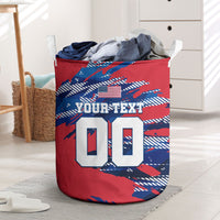 Personalized United States Soccer Eagle Laundry Basket American Flag Grunge Patriot Art