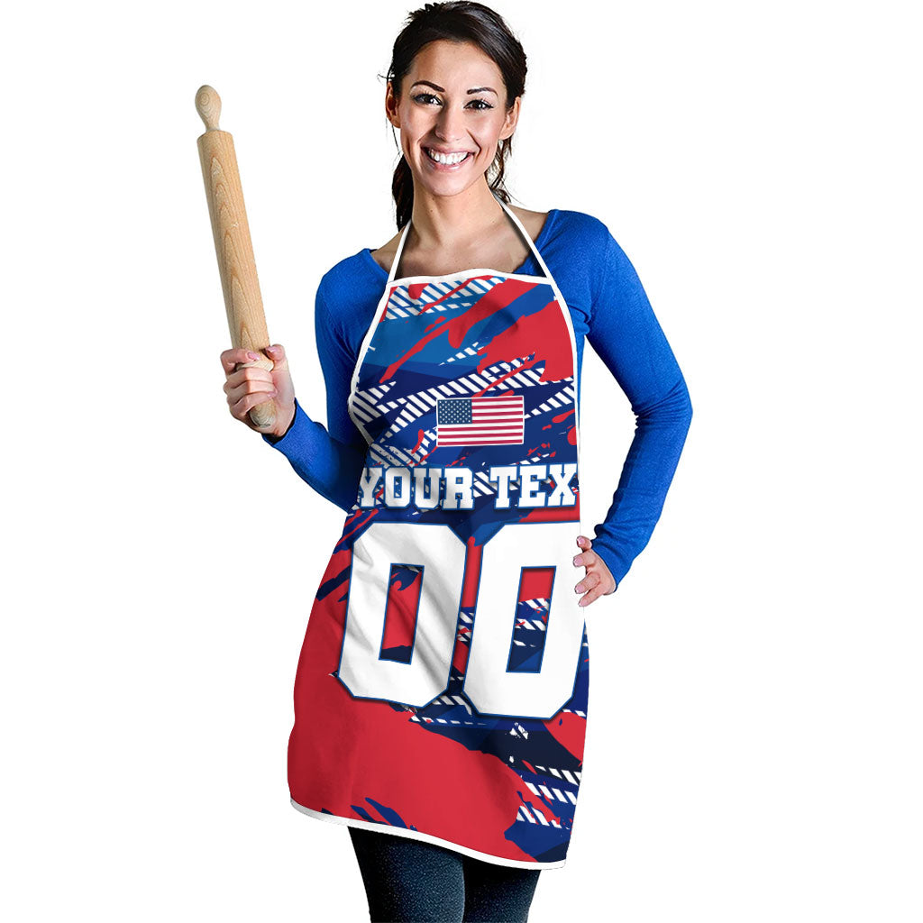 Personalized United States Soccer Eagle Apron American Flag Grunge Patriot Art