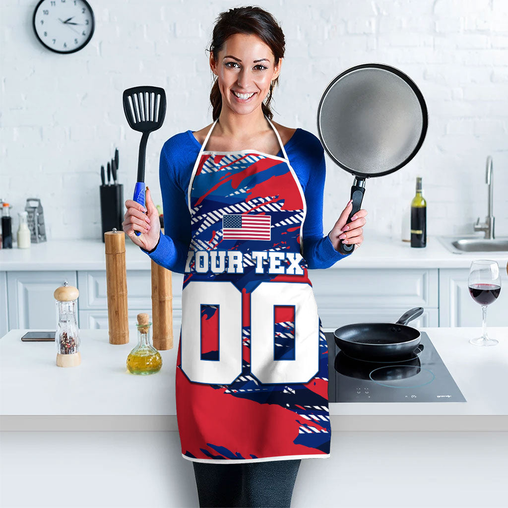Personalized United States Soccer Eagle Apron American Flag Grunge Patriot Art