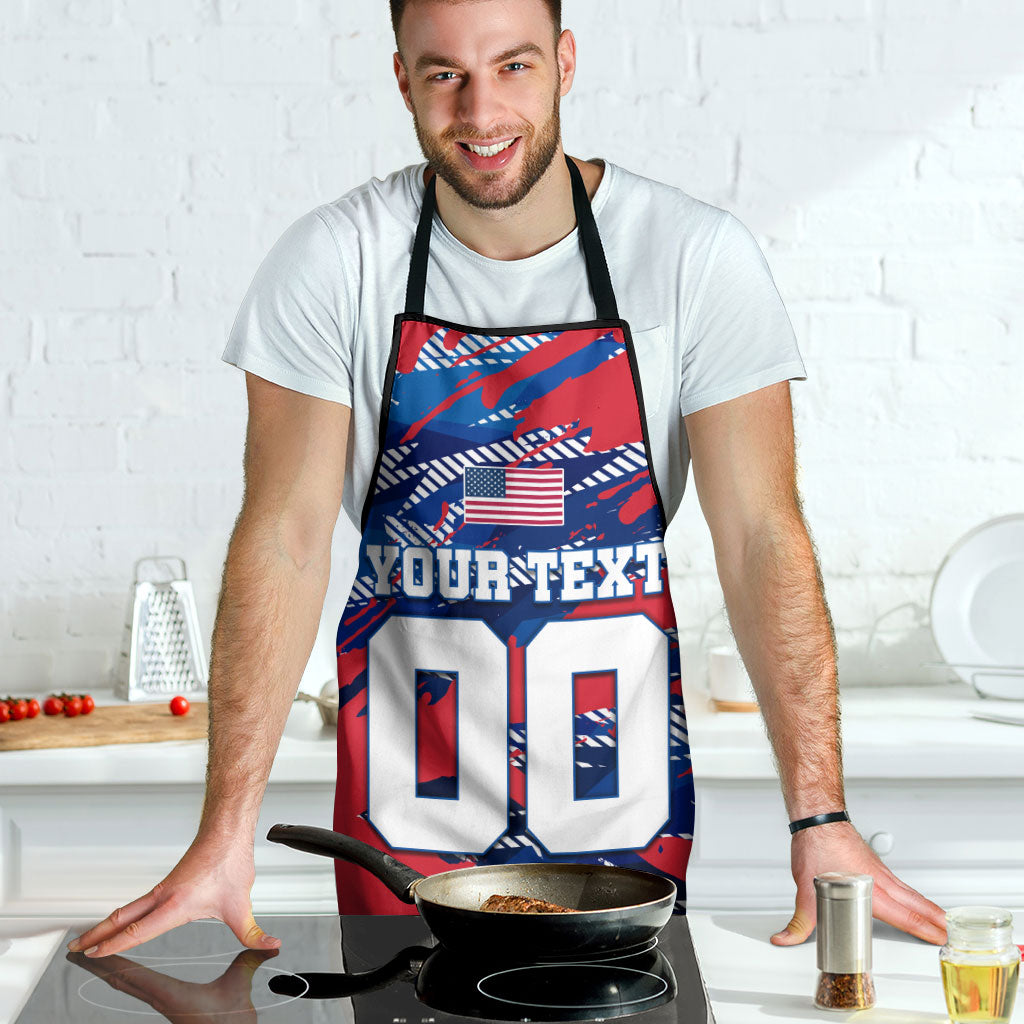 Personalized United States Soccer Eagle Apron American Flag Grunge Patriot Art