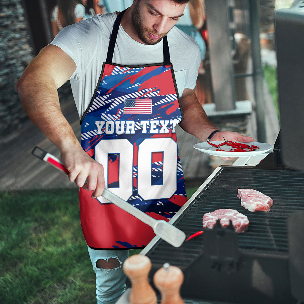 Personalized United States Soccer Eagle Apron American Flag Grunge Patriot Art