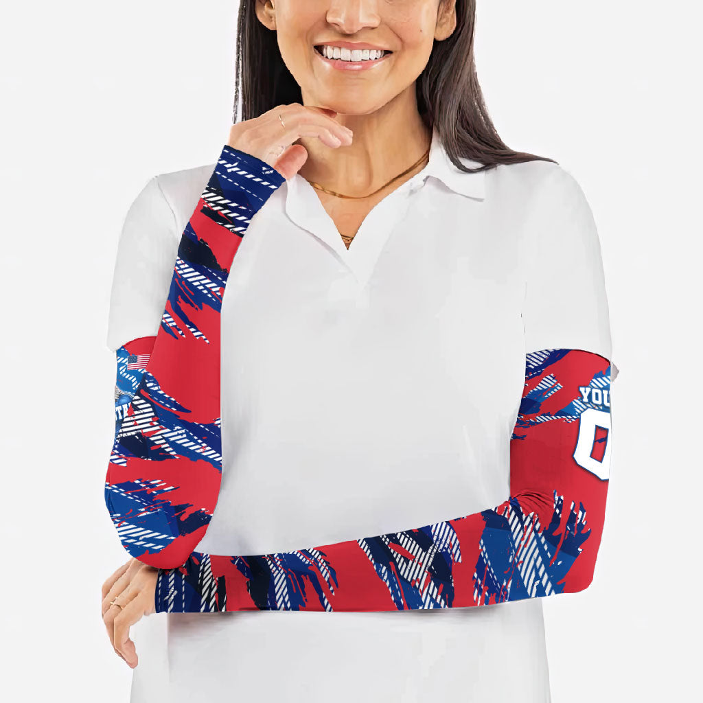 Personalized United States Soccer Eagle Arm Sleeves American Flag Grunge Patriot Art