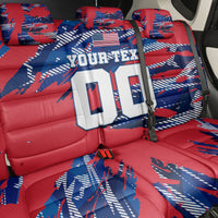 Personalized United States Soccer Eagle Back Car Seat Cover American Flag Grunge Patriot Art