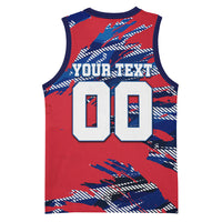 Personalized United States Soccer Eagle Basketball Jersey American Flag Grunge Patriot Art