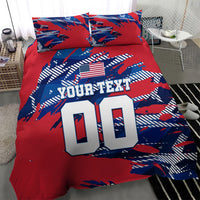 Personalized United States Soccer Eagle Bedding Set American Flag Grunge Patriot Art