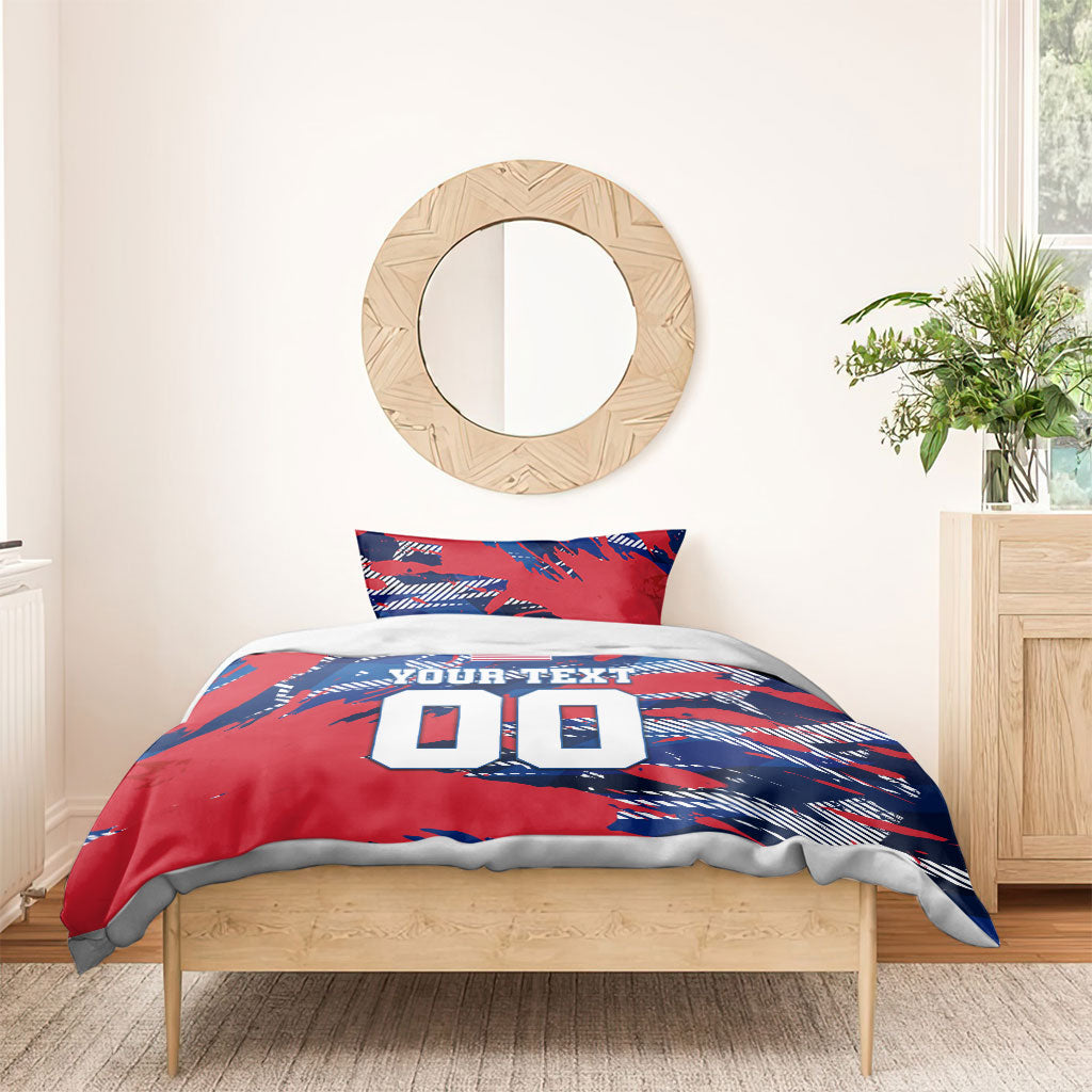 Personalized United States Soccer Eagle Bedding Set American Flag Grunge Patriot Art