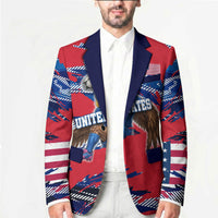 Personalized United States Soccer Eagle Blazer American Flag Grunge Patriot Art