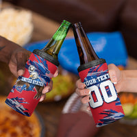Personalized United States Soccer Eagle 4 in 1 Can Cooler Tumbler American Flag Grunge Patriot Art
