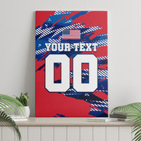 Personalized United States Soccer Eagle Canvas Wall Art American Flag Grunge Patriot Art