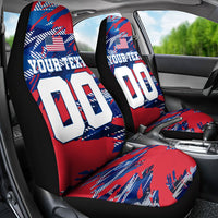 Personalized United States Soccer Eagle Car Seat Cover American Flag Grunge Patriot Art
