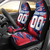 Personalized United States Soccer Eagle Car Seat Cover American Flag Grunge Patriot Art