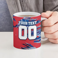 Personalized United States Soccer Eagle Ceramic Mug American Flag Grunge Patriot Art