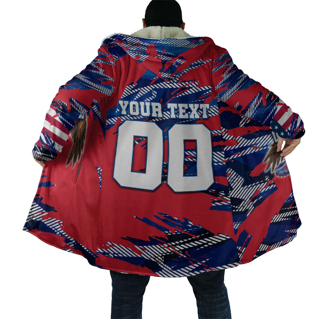 Personalized United States Soccer Eagle Cloak American Flag Grunge Patriot Art