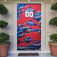 Personalized United States Soccer Eagle Door Cover American Flag Grunge Patriot Art