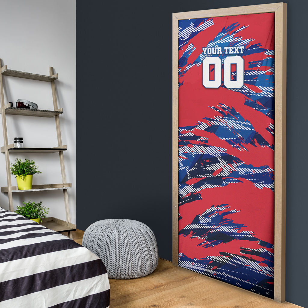 Personalized United States Soccer Eagle Door Cover American Flag Grunge Patriot Art