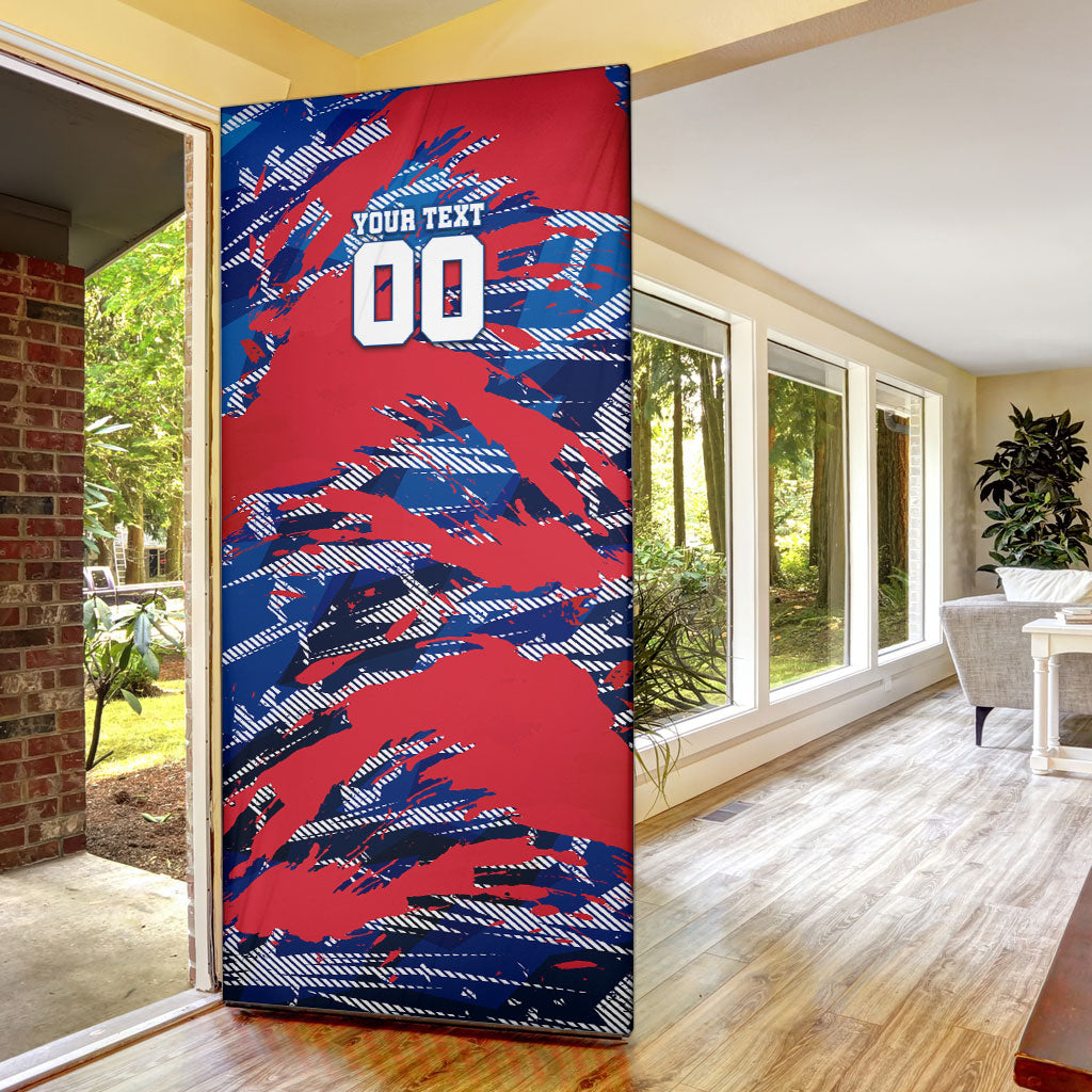 Personalized United States Soccer Eagle Door Cover American Flag Grunge Patriot Art