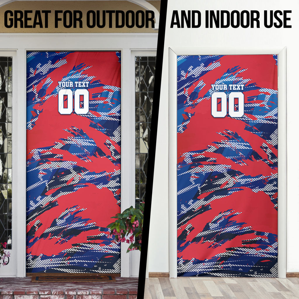 Personalized United States Soccer Eagle Door Cover American Flag Grunge Patriot Art