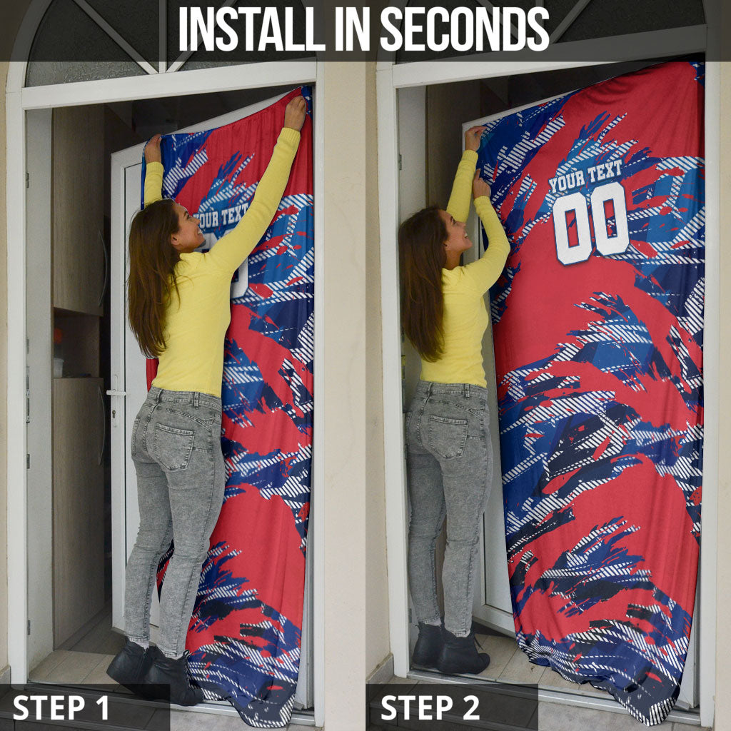 Personalized United States Soccer Eagle Door Cover American Flag Grunge Patriot Art