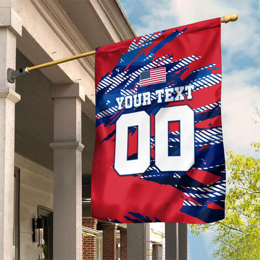 Personalized United States Soccer Eagle Garden Flag American Flag Grunge Patriot Art