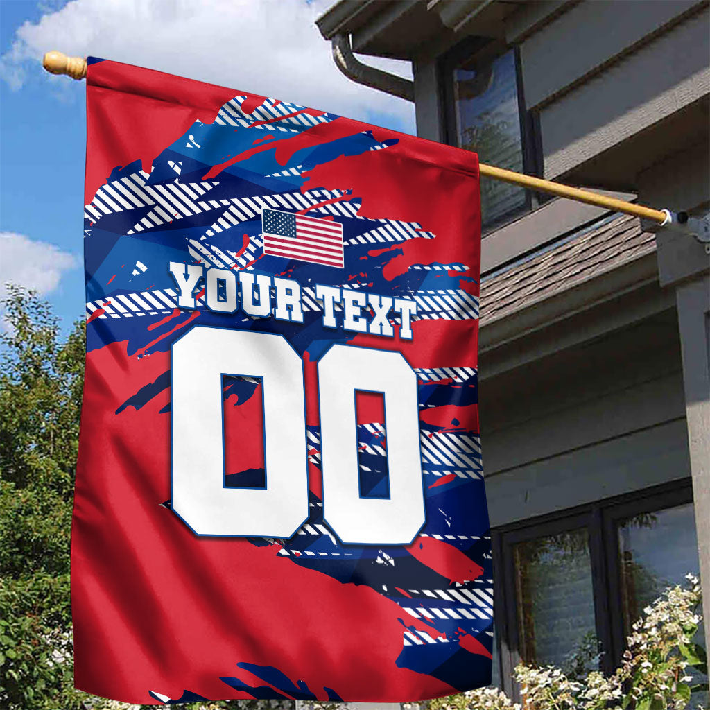 Personalized United States Soccer Eagle Garden Flag American Flag Grunge Patriot Art