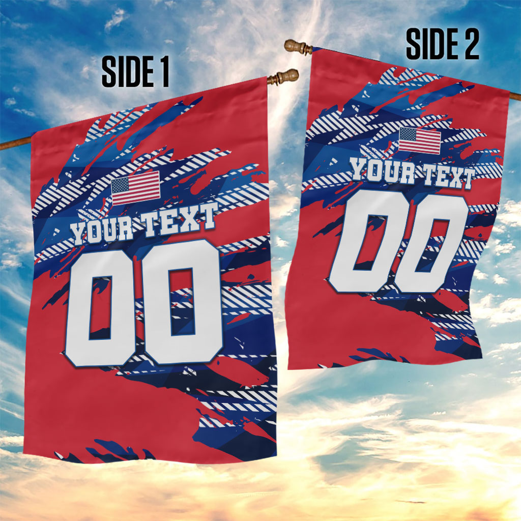 Personalized United States Soccer Eagle Garden Flag American Flag Grunge Patriot Art