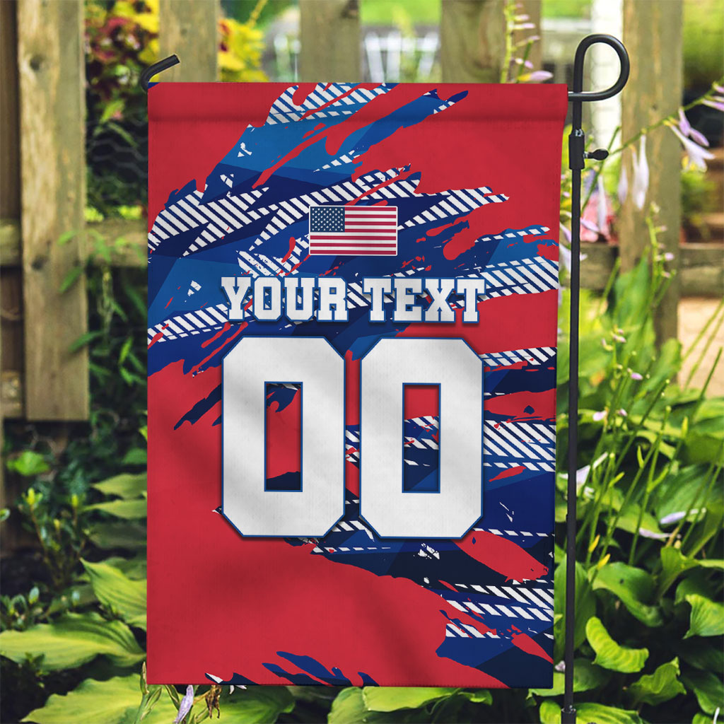 Personalized United States Soccer Eagle Garden Flag American Flag Grunge Patriot Art