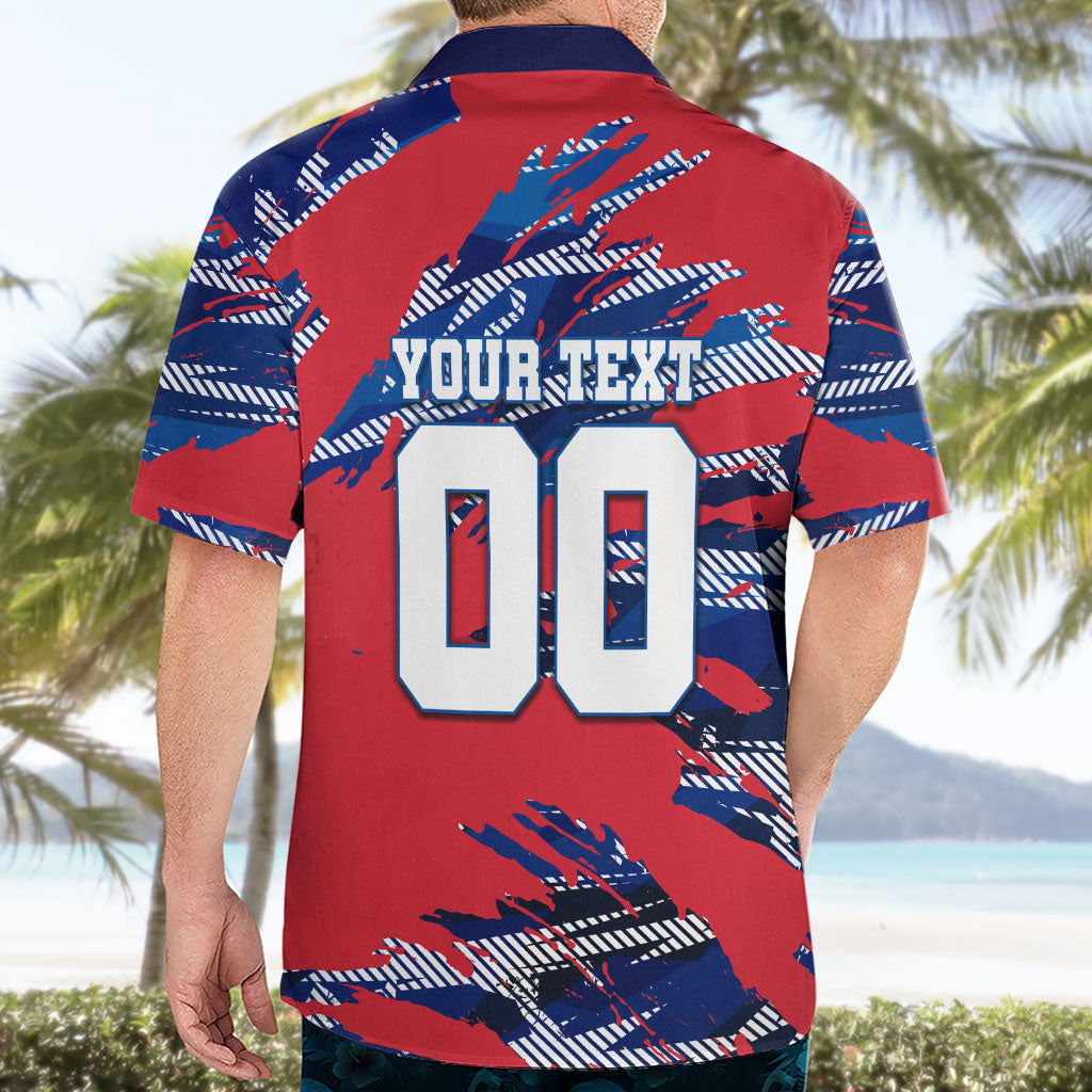 Personalized United States Soccer Eagle Hawaiian Shirt American Flag Grunge Patriot Art
