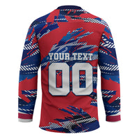 Personalized United States Soccer Eagle Hockey Jersey American Flag Grunge Patriot Art