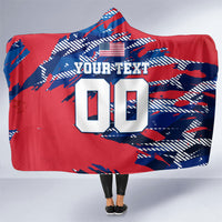 Personalized United States Soccer Eagle Hooded Blanket American Flag Grunge Patriot Art