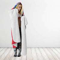 Personalized United States Soccer Eagle Hooded Blanket American Flag Grunge Patriot Art