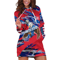 Personalized United States Soccer Eagle Hoodie Dress American Flag Grunge Patriot Art