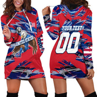 Personalized United States Soccer Eagle Hoodie Dress American Flag Grunge Patriot Art