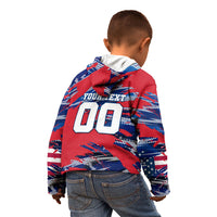 Personalized United States Soccer Eagle Kid Hoodie American Flag Grunge Patriot Art