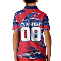 Personalized United States Soccer Eagle Kid Polo Shirt American Flag Grunge Patriot Art