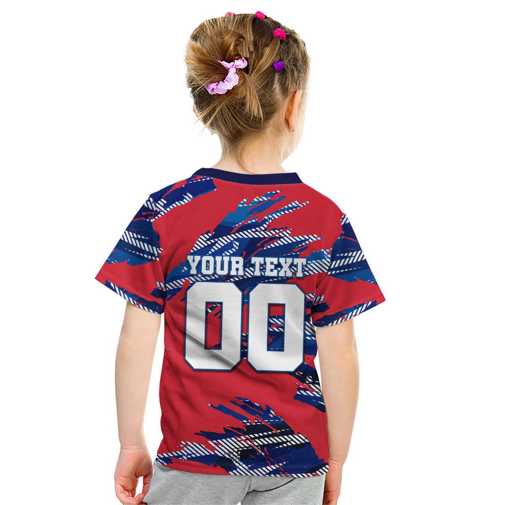 Personalized United States Soccer Eagle Kid T Shirt American Flag Grunge Patriot Art