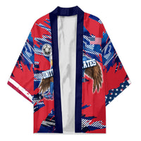Personalized United States Soccer Eagle Kimono American Flag Grunge Patriot Art